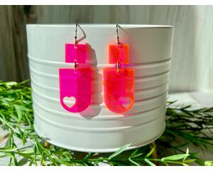 Geometric  Open Heart Earrings