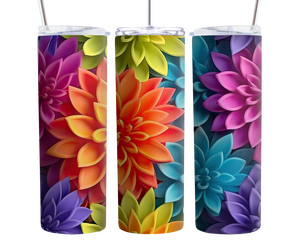 Floral 20oz Stainless Steel Tumbler Inspire Me Positive