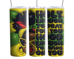 Messy Bun 20oz Tumbler, Holy Pray Design, Funny Gift for Her