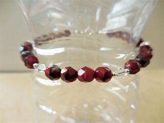 Glass and Crystal Beaded Bracelet