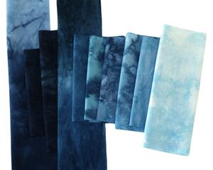 Grayed blue quilting fabric stash pack of smll cuts suitable for applique and craftting