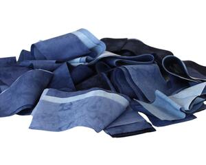 Blue strips of quilting cotton