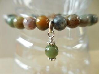 Indian Agate Stretch Bracelet