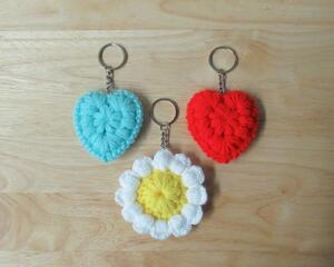Crochet Puff Keychain