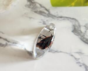 Resin Beetle Pendant for Jewelry or Keychain Making