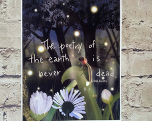 Fireflies at Night 
Medium: Digitally Hand Painted 
Substrate: Professional Matte Paper
Print Only, no mat, frame not included 
