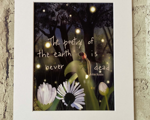 Fireflies at Night, Matted
Medium: Digitally Hand Painted
Substrate: Professional Matte Paper
Print & Mat Only, Frame Not Included