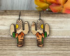 Southwest Desert Cactus Earrings