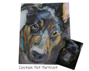 Pet Portrait Custom Watercolor Painting