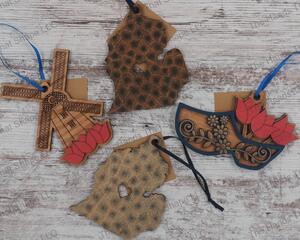 Explore our collection of Michigan-themed ornaments, featuring designs inspired by Holland's Dutch heritage and the iconic Petoskey Stone