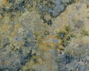 Earth tone green and gold ice dyed quilting cotton