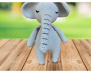 Crochet elephant,  amigurumi elephant, stuffed animal, stuffed elephant, mini elephant, small elephant, miniature elephant, elephant figurine, crochet toys, baby shower gift