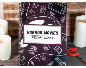 Horror Movie Recap Book - Horror Movie Journal and Review Book - Gift for Horror Lovers and Movie Buffs
