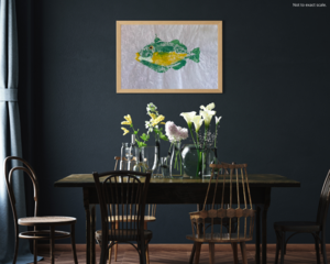 gyotaku art, gyotaku fish print, gyotaku fish, fish art prints, fish poster, Japanese fish art, fish art, fish wall decor