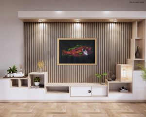 nature painting, life size art, sportfishing, gift for men, fishing, wall hanging, original art, fish print, nautical art, fish print