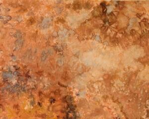 Ice dyed fat quarter in shades of tan and orange, quilting cotton