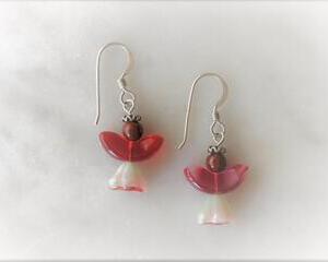 Little angel earrings ruby