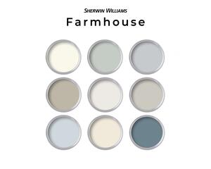 Farmhouse Sherwin Williams Paint Color Palette | Whole House Paint Palette