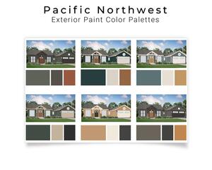 Pacific Northwest Exterior Paint Color Palettes | Northwest Style Exterior House Paint Colors
