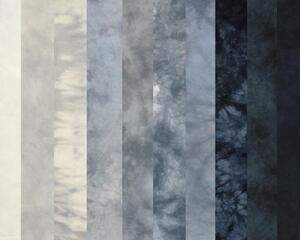 Shades of gray sampler pack of hand dyed quilting cotton