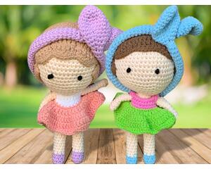 Crocheted doll, crochet doll, amigurumi doll, stuffed doll, handmade doll, disney soft dolls, miniature toys for dollhouse, homemade dolls, amigurumi mini doll, barbie doll crochet, barbie extra dolls mini, barbie extra minis dolls, crochet amigurumi dress, crochet angel doll, crochet little doll, crochet miffy