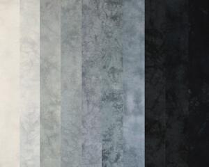 Stash bundle of hand dyed quilting cotton in shades of green gray