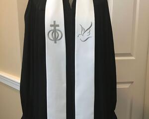 Wedding officiant clergy stole, celebrant stole, minister vestment, officiant gift, contemporary clergy stole, pastor gift