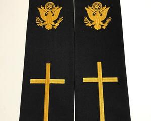 WWII Replica, Military clergy stole, military chaplain gift, vintage military clergy stole