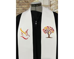 Fall wedding clergy stole, officiant stole, wedding vestment, celebrant stole, celebrant gift, officiant gift