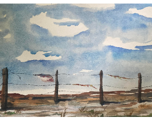 "Caught" Original Chris Wakefield Watercolor Painting