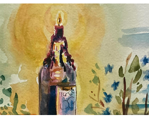 "Lazarus" Original Chris Wakefield Watercolor Painting