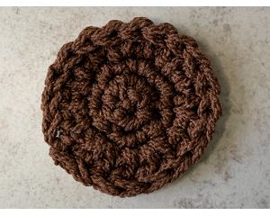 Machine washable brown all purpose scrubbies are handmade in USA and mold and mildew resistant. https://goimagine.com/memorablecrafts/