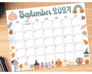 Halloween Decorations September 2024 Printable Calendar