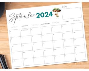 Simple September 2024 Minimalist Calendar Printable