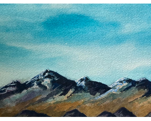 Landscape Original Chris Wakefield Watercolor Painting "Peaks"