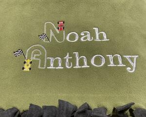 Race Car Personalized Fleece blanket