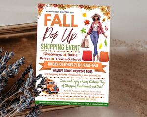 Printable Fall Pop-Up Sale Event Flyer Editable