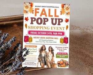 Editable Fall Market Pop-Up Event Flyer Template