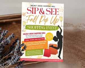 Fall Market Pop-Up Event Flyer Editable Template
