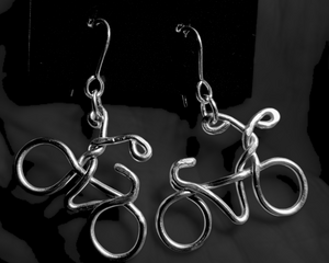 Bicycle earrings