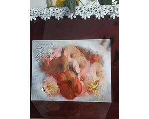 Peach Flowers Mix Media