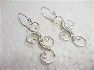 Silver Wire Weave Earrings