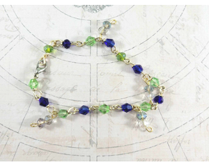  Hand-Twisted Bracelet with a Twist, 
Crystal Glass, Pearl, 9 inches 