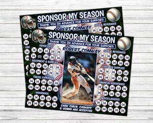 Editable Baseball Donation Calendar for Fundraisers