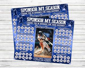 Baseball Pick a Date Editable Donation Calendar Template