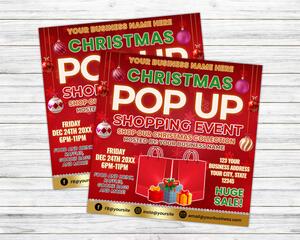Editable Christmas Pop-Up Event Flyer Template
