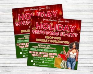 Christmas Holiday Pop-Up Sale Flyer Editable