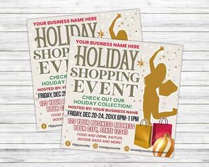 Customizable Holiday Pop-Up Sale Flyer for Christmas