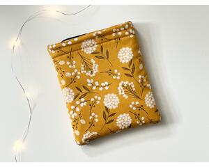 this floral kindle sleeve has a mustard yellow with dandelion all over the mustard ebook cover