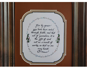 For by Grace you have been saved framed art
